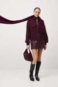 Sweter damski gładki z wiskozą kolor bordowy RW25-SWD612