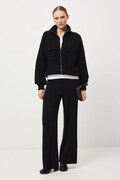 Sweter damski gładki z wiskozą kolor czarny RW25-SWD612