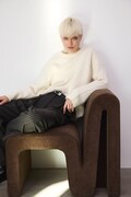 Medicine sweter z wełną alpaki damski kolor beżowy ciepły
