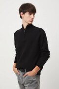 Sweter męski gładki kolor czarny RW25-SWM507