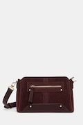 Torebka damska z imitacji zamszu i skóry ekologicznej kolor bordowy RW25-TODA03