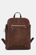 Plecak damski ze skóry ekologicznej i imitacji zamszu kolor brązowy RW25-TPDA05