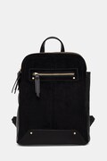 Plecak damski ze skóry ekologicznej i imitacji zamszu kolor czarny RW25-TPDA05