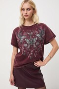 Medicine t-shirt bawełniany damski kolor bordowy