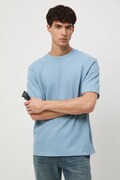 T-shirt męski z fakturą kolor niebieski RW25-TSM040