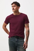 T-shirt męski z fakturą kolor bordowy RW25-TSM052