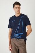 Medicine tricou din bumbac culoarea bleumarin, cu imprimeu