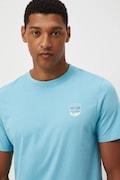 Bavlnené tričko Medicine pánske, tyrkysová farba, s potlačou