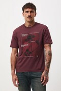 Medicine t-shirt bawełniany męski kolor bordowy z nadrukiem