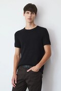 T-shirt męski z fakturą kolor czarny RW25-TSM508