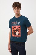 Medicine t-shirt bawełniany męski kolor turkusowy z nadrukiem