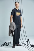 Medicine tricou din bumbac culoarea negru, cu imprimeu