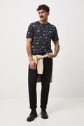 T-shirt bawełniany męski świąteczny kolor granatowy RW25-TSMA31
