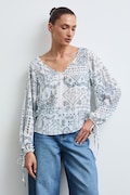 Bluzka damska paisley beżowa RW26-BDD307