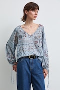 Bluzka damska paisley niebieska RW26-BDD307