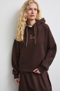 Medicine bluza z kapturem damska brązowa