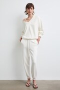 Bluza damska z bawełną gładka beżowa RW26-BLD032