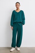 Bluza damska z bawełną gładka turkusowa RW26-BLD032
