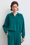 Bluza damska z modalem gładka turkusowa RW26-BLD400