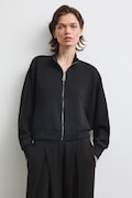 Bluza rozpinana damska z modalem gładka czarna RW26-BLD401