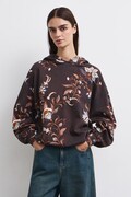 Medicine bluza z kapturem damska z bawełną brązowa