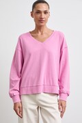 Medicine longsleeve damski bawełniany różowy