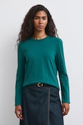 Longsleeve damski bawełniany z elastanem interlock turkusowy RW26-BUD052