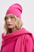Czapka beanie damska z bawełną różowa RW26-CDD010