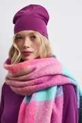 Czapka beanie damska z bawełną fioletowa RW26-CDD010