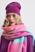 Czapka beanie damska z bawełną fioletowa RW26-CDD010