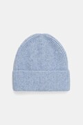 Czapka beanie damska z dodatkiem wełny niebieska RW26-CDD080