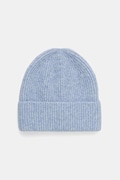 Czapka beanie damska z dodatkiem wełny niebieska RW26-CDD080