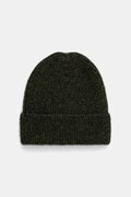 Czapka beanie damska z dodatkiem wełny zielona RW26-CDD080