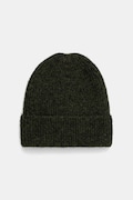 Czapka beanie damska z dodatkiem wełny zielona RW26-CDD080