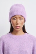 Medicine czapka beanie damska z wełną fioletowa