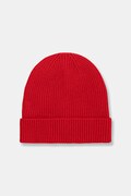 Medicine czapka beanie damska z wełny merino czerwona