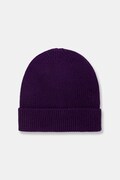 Medicine czapka beanie damska z wełny merino fioletowa