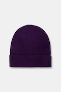 Medicine czapka beanie damska z wełny merino fioletowa