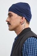 Czapka beanie męska z bawełną granatowa RW26-CDM010