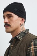 Czapka beanie męska z bawełną czarna RW26-CDM010