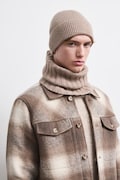 Beanie pentru bărbați din lână merino bej RW26-CDM701