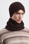 Beanie pentru bărbați din lână merino maro RW26-CDM701