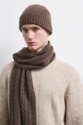 Beanie pentru bărbați din lână merino maro RW26-CDM704