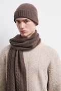 Beanie pentru bărbați din lână merino maro RW26-CDM704