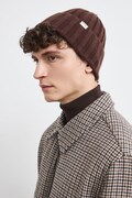 Medicine czapka beanie męska z dodatkiem wełny brązowa