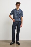 Polo męskie z bawełną granatowe RW26-POM303