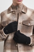 Mănuși pentru bărbați din lână merino negre RW26-REM700
