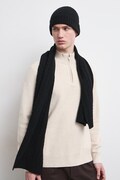 Szalik męski z wełny merino czarny RW26-SAM702