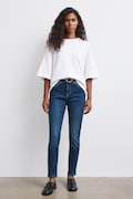 Medicine jeansy skinny damskie granatowe
