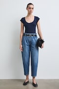 Medicine jeansy slouchy damskie niebieskie